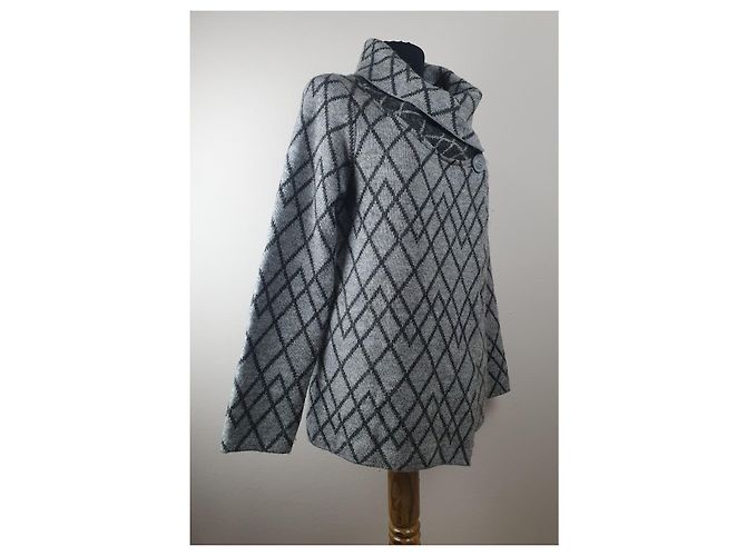 Christian Siriano Strickjacke Grau M - Ansicht 3