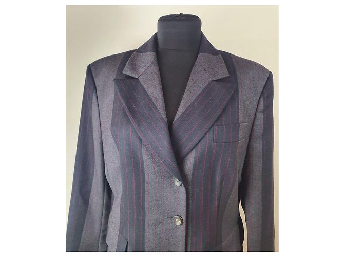 Blazer Marc Cain in lana a righe multicolor Multicolore - vista 3