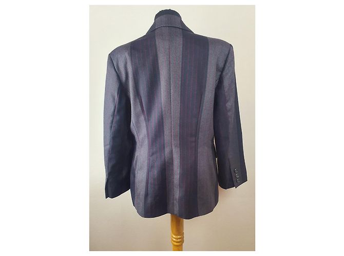 Blazer Marc Cain in lana a righe multicolor Multicolore - vista 4