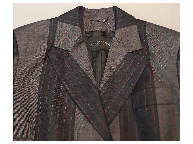 Blazer Marc Cain in lana a righe multicolor Multicolore - vista 5