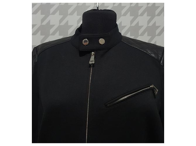 Ralph Lauren Jacke in Schwarz mit Lederdetails - Ansicht 2