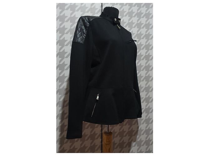 Ralph Lauren Jacke in Schwarz mit Lederdetails - Ansicht 3