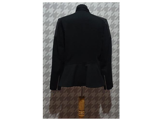 Ralph Lauren Jacke in Schwarz mit Lederdetails - Ansicht 4