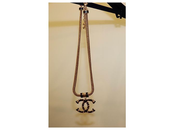 Cambon Collana Chanel in pelle dorata D'oro - vista 5