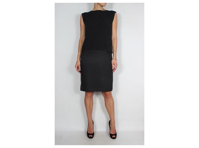 Dolce & Gabbana Kleid schwarz Wolle - Ansicht 12