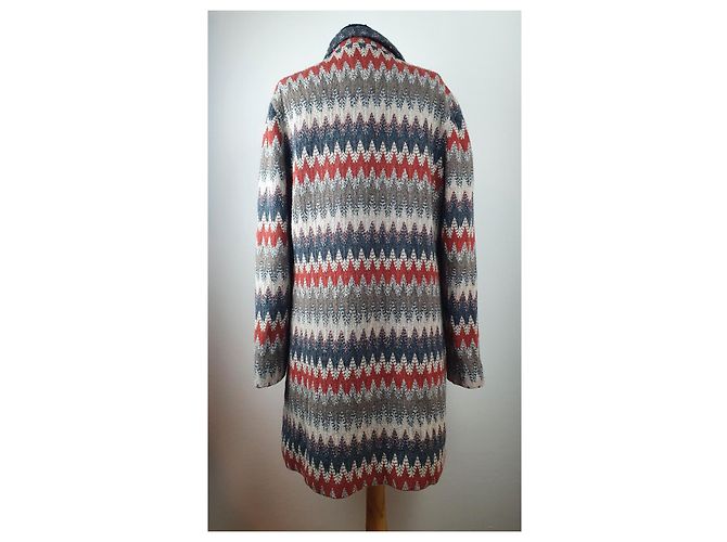 Autre Marque Abrigo LE TRICOT PERUGIA de lana y algodón Talla L Multicolor - vista 4