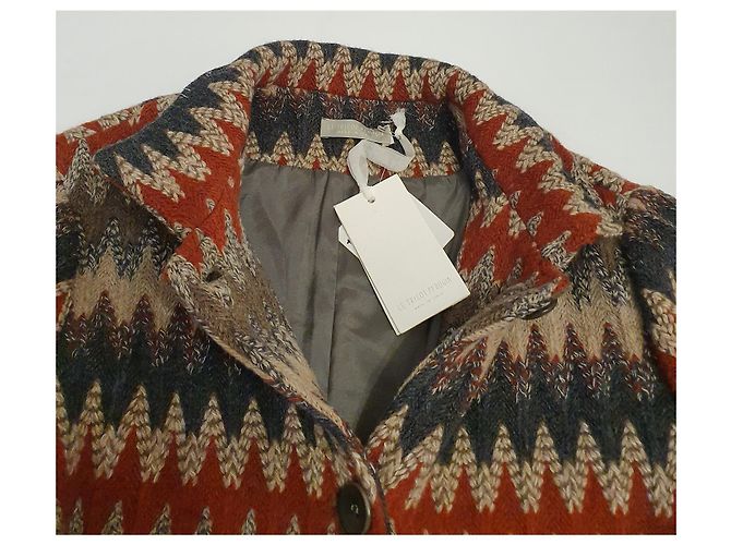 Autre Marque Abrigo LE TRICOT PERUGIA de lana y algodón Talla L Multicolor - vista 6