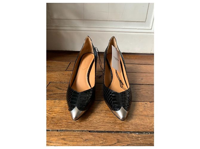 Décolleté Isabel Marant Etoile Pavi pelle nera Nero - vista 3