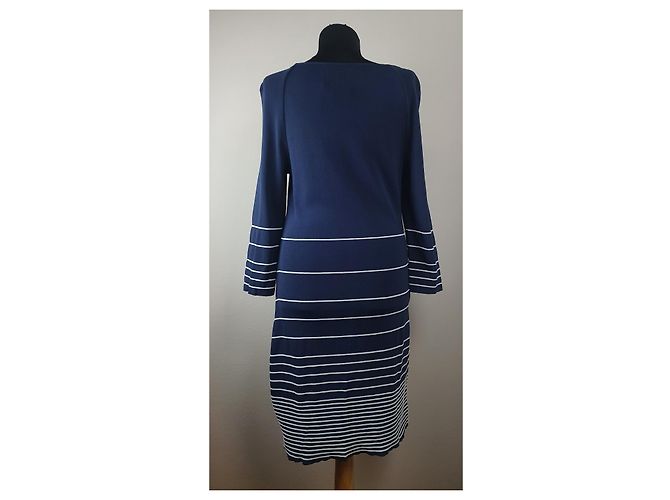 Georges Rech Kleid blau gestreift Weiß - Ansicht 4