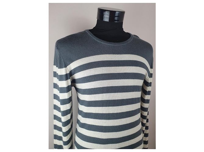 Mads Norgaard Wool Sweater White Grey - view 2