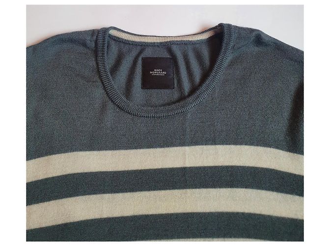Mads Norgaard Wool Sweater White Grey - view 5