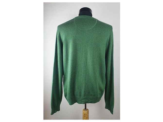 Autre Marque A.W. Dunmore Kaschmir und Seide Pullover grün - Ansicht 4