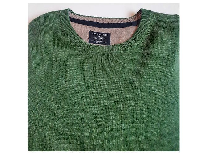 Autre Marque A.W. Dunmore Kaschmir und Seide Pullover grün - Ansicht 5
