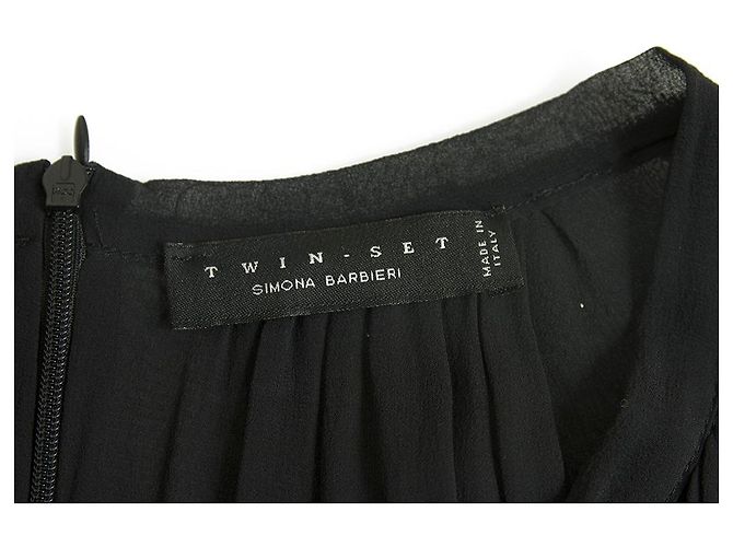 Twin Set Conjunto Simona Barbieri Preto Sem Mangas Decote V com. Mini vestido arco - vista 3