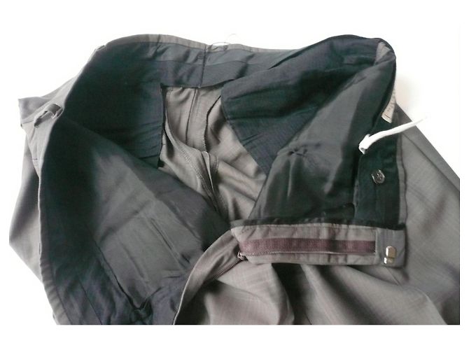 Hermès HERMES BROWN WOOL SUIT T48 fr Castanho escuro - vista 11