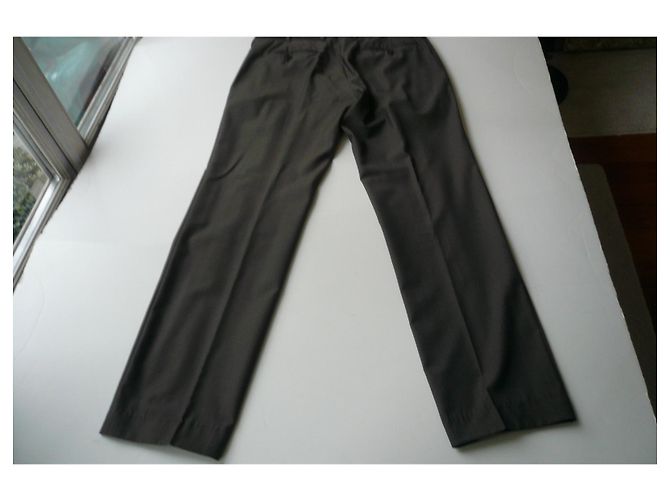 Hermès HERMES BROWN WOOL SUIT T48 fr Castanho escuro - vista 12