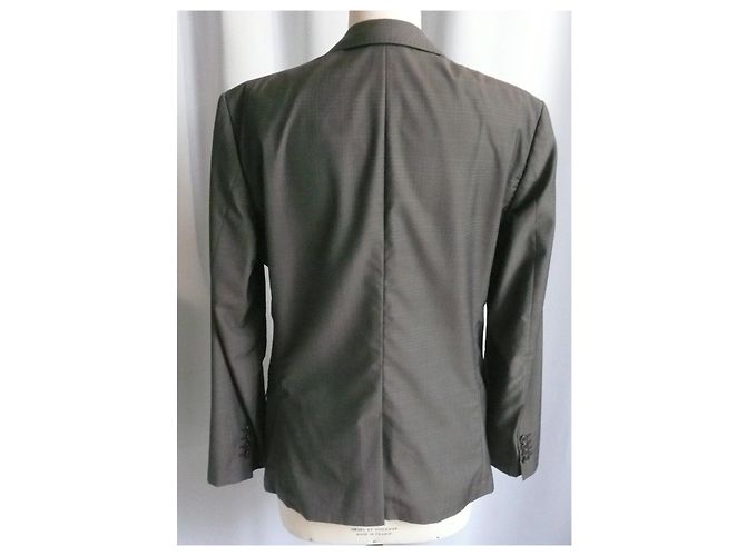 Hermès HERMES BROWN WOOL SUIT T48 fr Castanho escuro - vista 2