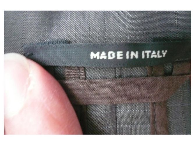 Hermès HERMES BROWN WOOL SUIT T48 fr Castanho escuro - vista 5