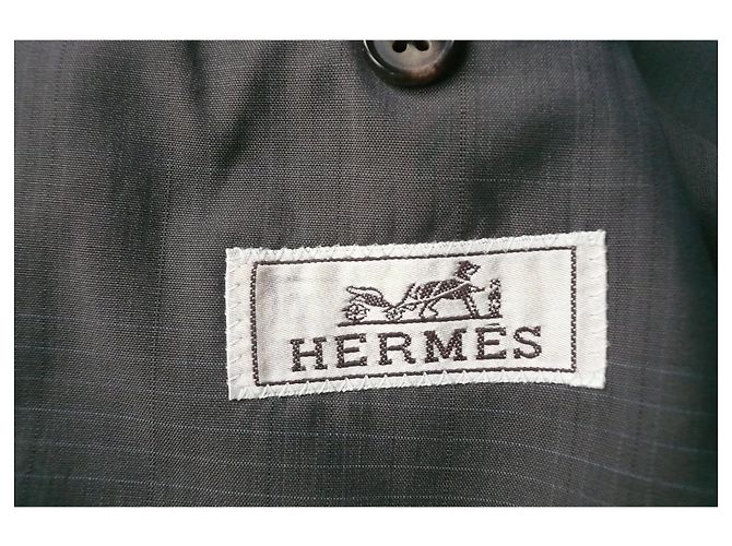 Hermès HERMES BROWN WOOL SUIT T48 fr Castanho escuro - vista 6