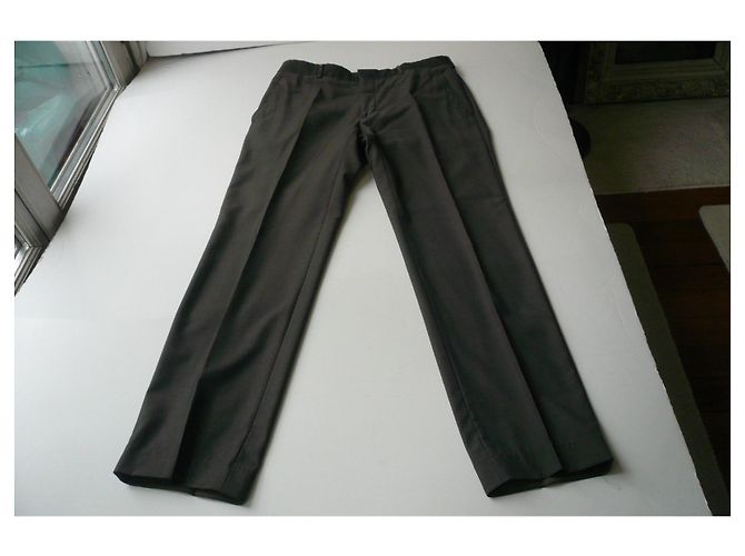 Hermès HERMES BROWN WOOL SUIT T48 fr Castanho escuro - vista 8