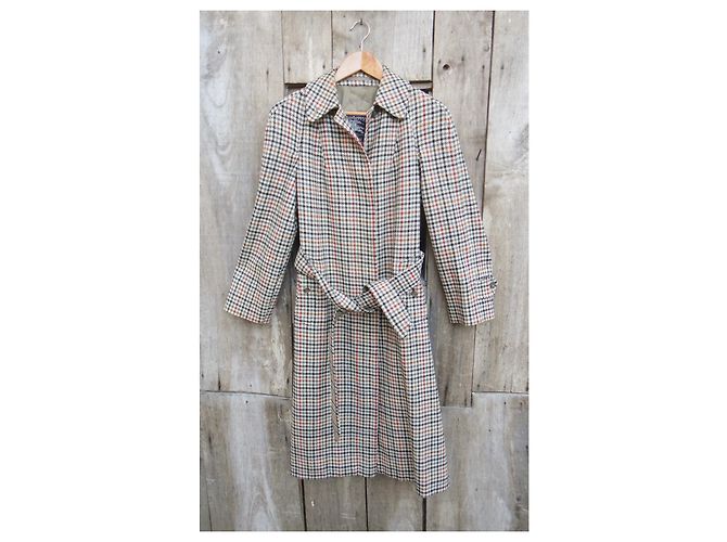cappotto donna vintage Burberry 36 Multicolore - vista 3