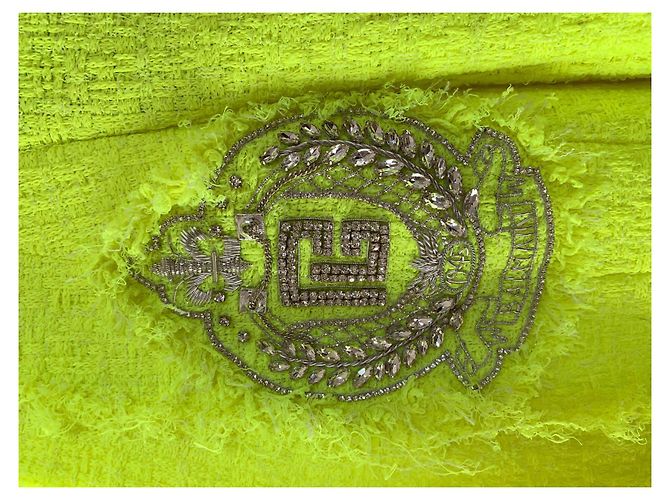 Balmain Tweed-Blazerjacke Gelb - Ansicht 3