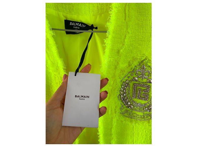 Balmain Tweed-Blazerjacke Gelb - Ansicht 7