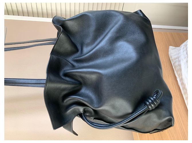 Borsa tote Loewe Flamenco XL in pelle nera Nero - vista 2