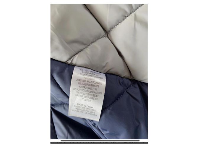 Parka Paul Smith Blu Navy con Cappuccio con Bordo in Pelliccia - vista 4
