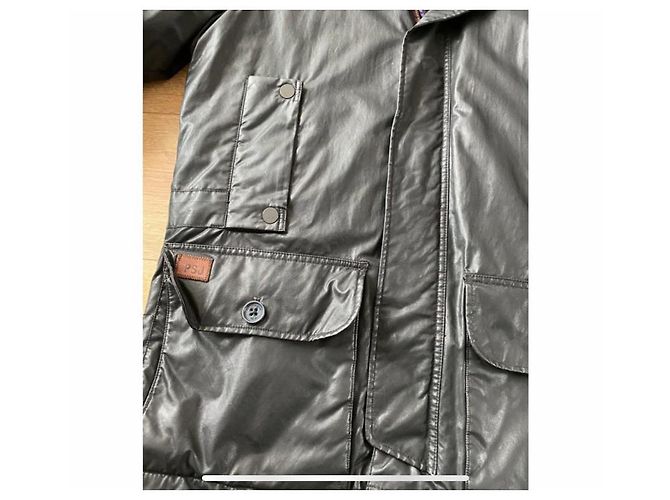 Parka Paul Smith Blu Navy con Cappuccio con Bordo in Pelliccia - vista 6
