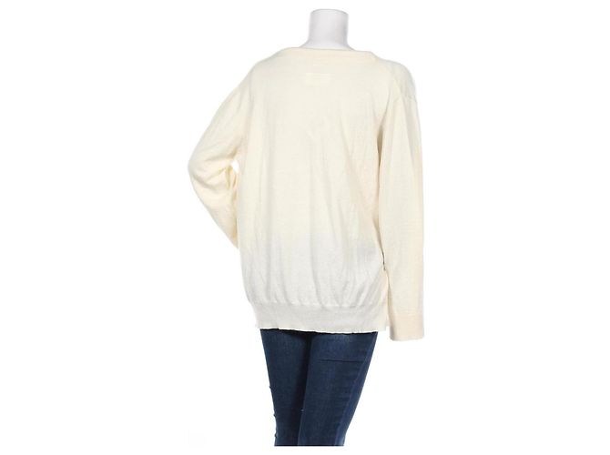 Maison Martin Margiela MM6 Oversize Pullover Ecru Wolle - Ansicht 2