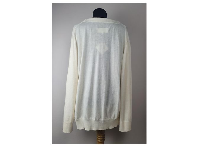 Maison Martin Margiela MM6 Oversize Pullover Ecru Wolle - Ansicht 6