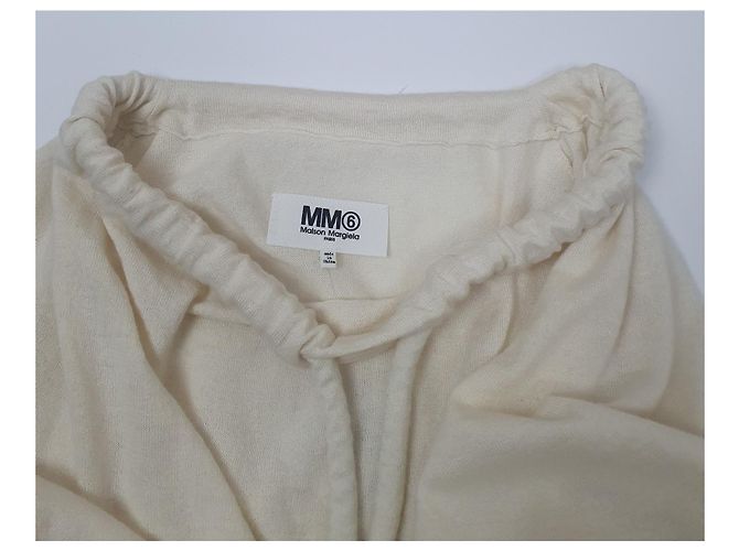Maison Martin Margiela MM6 Oversize Pullover Ecru Wolle - Ansicht 7
