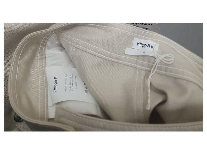 Falda Piper beige de algodón Filippa K - vista 4