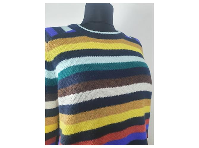 J.Crew Gestreifter Wollpullover Mehrfarbig XL Mehrfarben - Ansicht 3