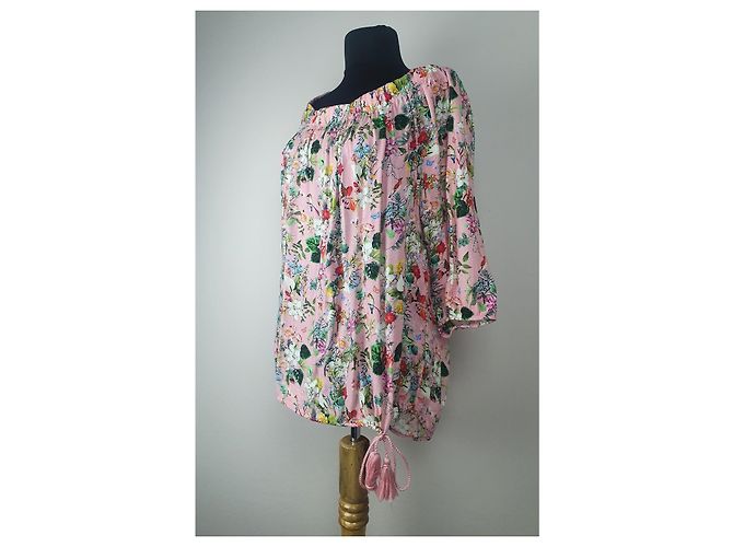 Autre Marque Blusa oversize Rich and Royal de viscosa Multicolor - vista 2