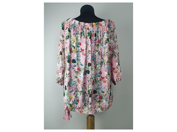 Autre Marque Blusa oversize Rich and Royal de viscosa Multicolor - vista 3