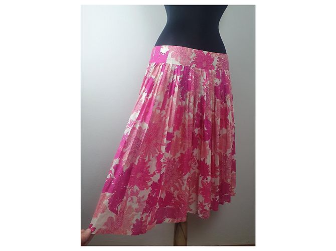 Falda plisada floral rosa de algodón By Malene Birger Multicolor - vista 2