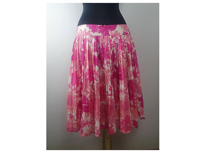Falda plisada floral rosa de algodón By Malene Birger Multicolor - vista 3