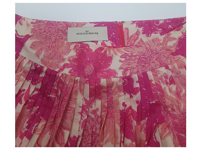 Falda plisada floral rosa de algodón By Malene Birger Multicolor - vista 4