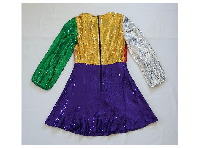Alice + Olivia Pailletten Minikleid Colorblock Mehrfarben - Ansicht 3