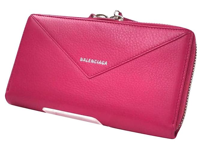 balenciaga pink wallet