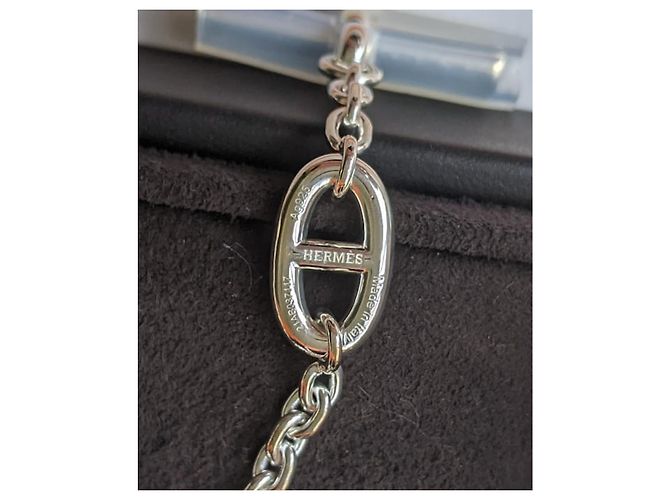 Hermès baile alegre 160 cm Collar largo de plata de ley Hardware de plata - vista 3