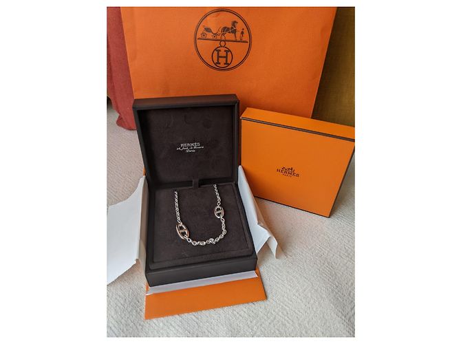 Hermès baile alegre 160 cm Collar largo de plata de ley Hardware de plata - vista 4