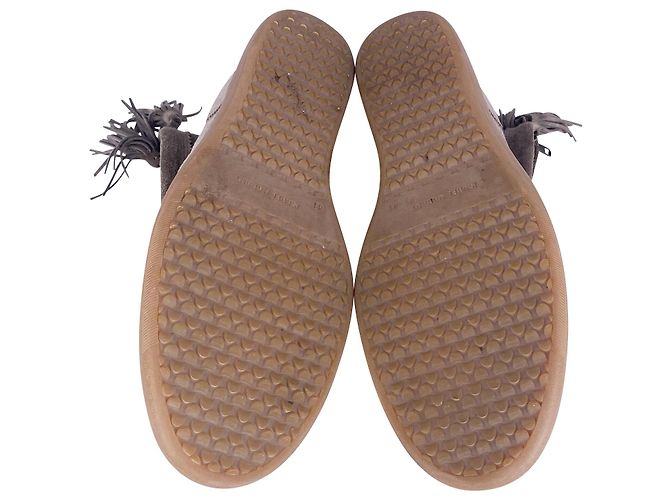Isabel Marant Tronchetto in velluto Stainer in camoscio grigio - vista 5