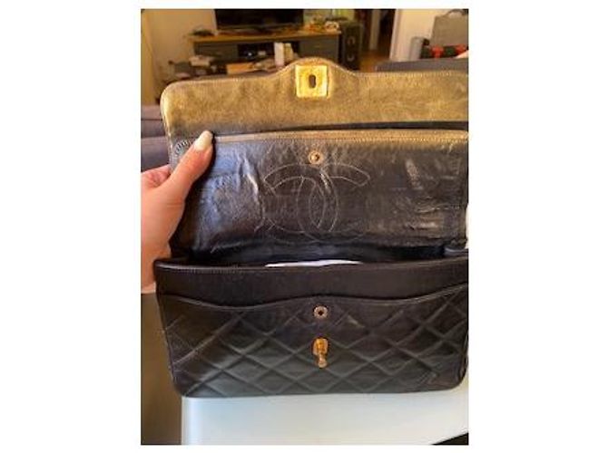 Timeless Borsa a mano Chanel in pelle nera Nero - vista 7