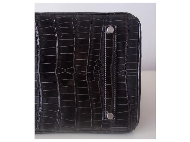 Hermès Borsa HERMES BIRKIN 35 coccodrillo Grigio Grigio antracite - vista 21