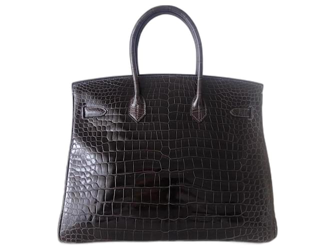 Hermès Borsa HERMES BIRKIN 35 coccodrillo Grigio Grigio antracite - vista 2