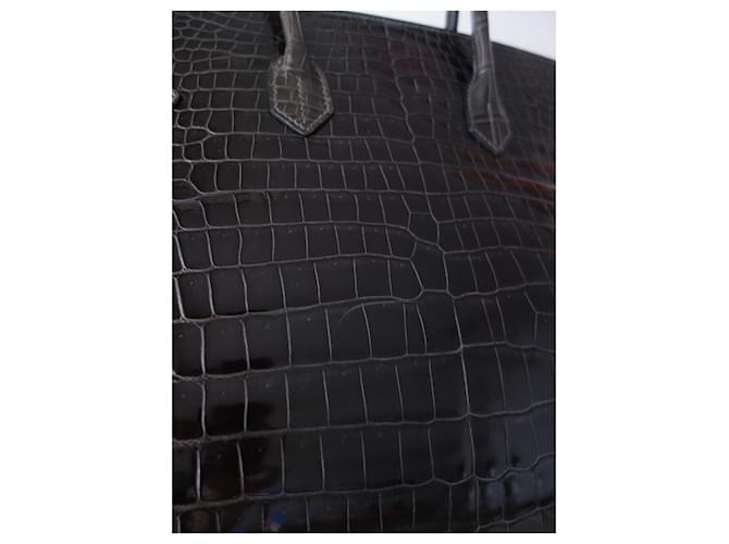 Hermès Borsa HERMES BIRKIN 35 coccodrillo Grigio Grigio antracite - vista 3