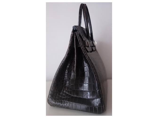 Hermès Borsa HERMES BIRKIN 35 coccodrillo Grigio Grigio antracite - vista 4
